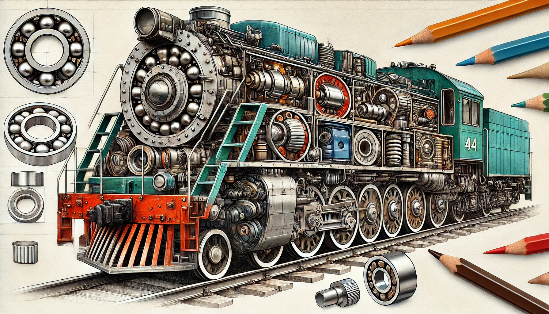 the railway locomotive, marine engine, and their bearings and bushings