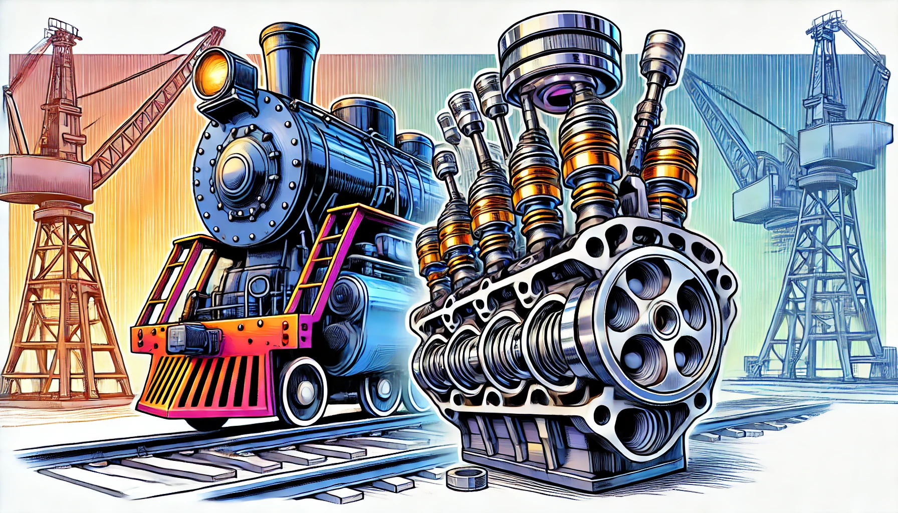 locomotive and a marine engine valves