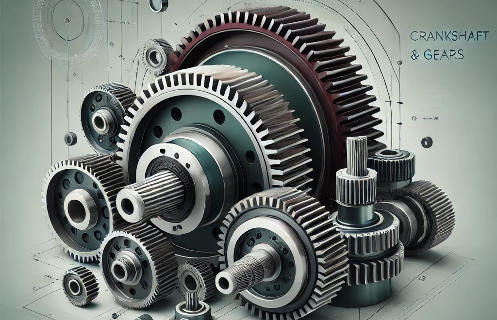 precision-engineered gears, including crankshaft and idler gears